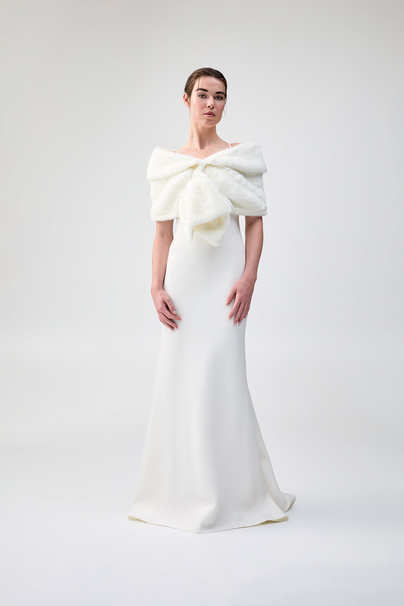 Unreal Fur Champagne Wrap in Ivory
