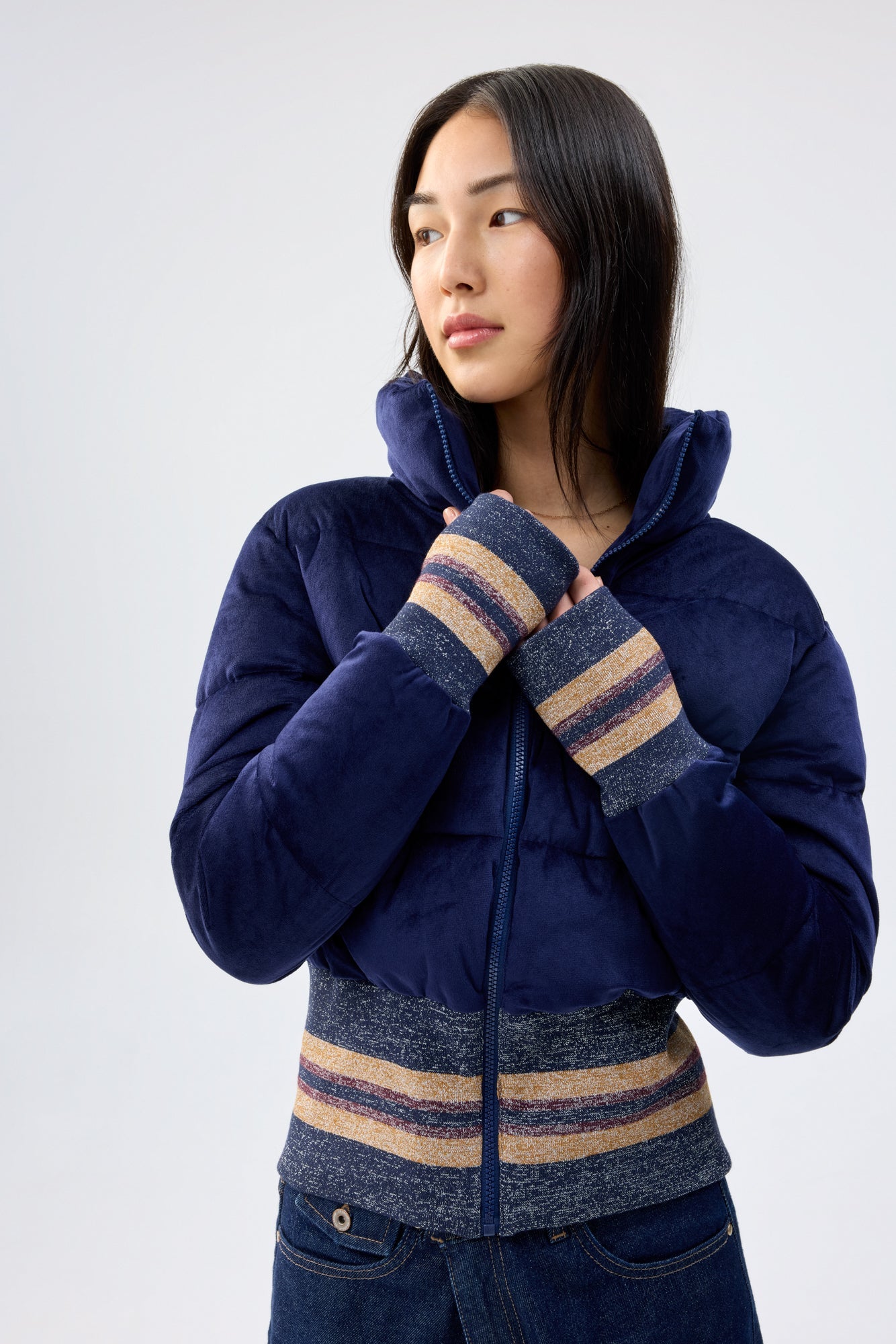 Vibrant Blue Faux Fur Jackets & Coats for Women