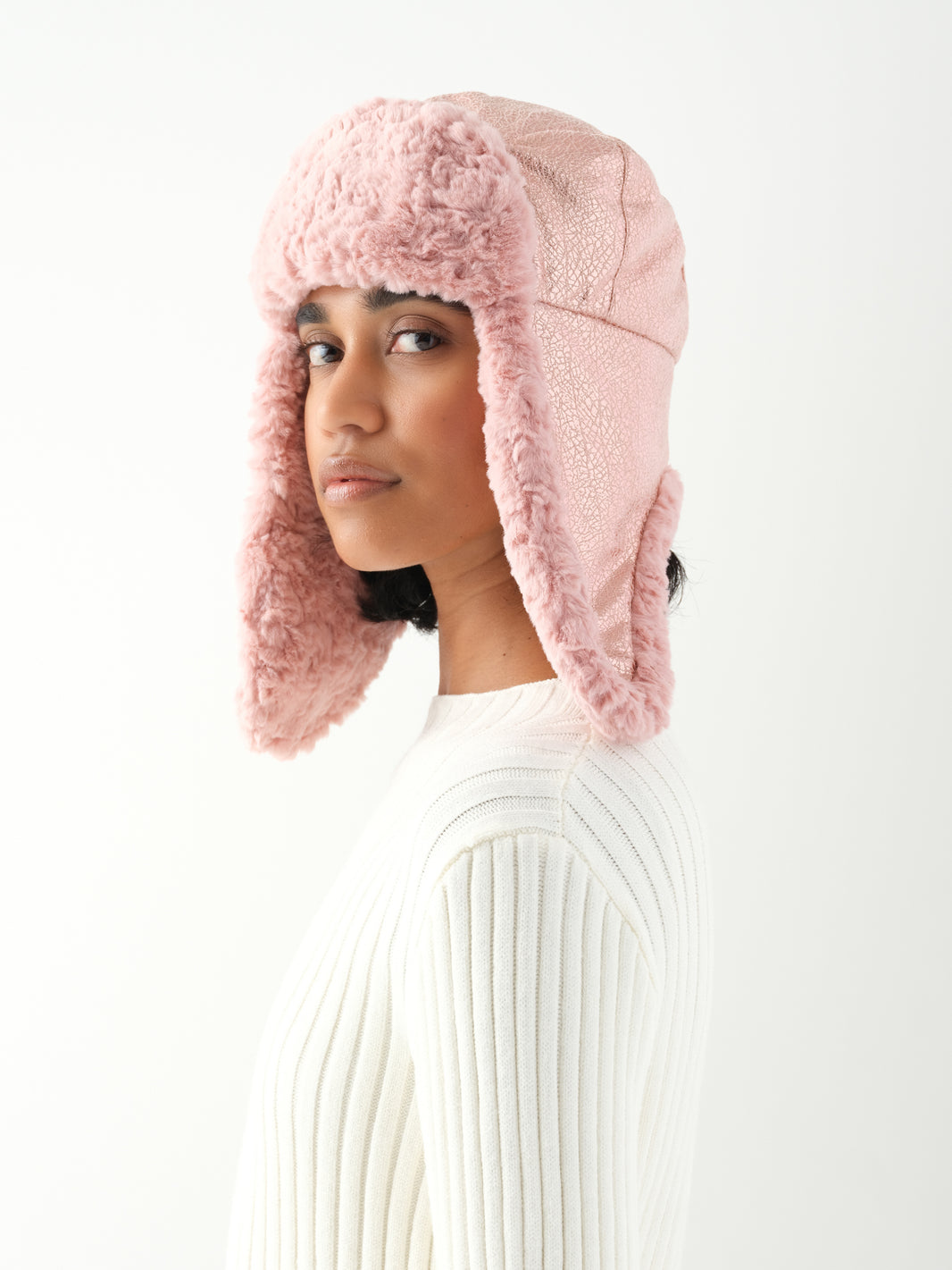 Fake Fur Jacket Pink And Black Animal Print