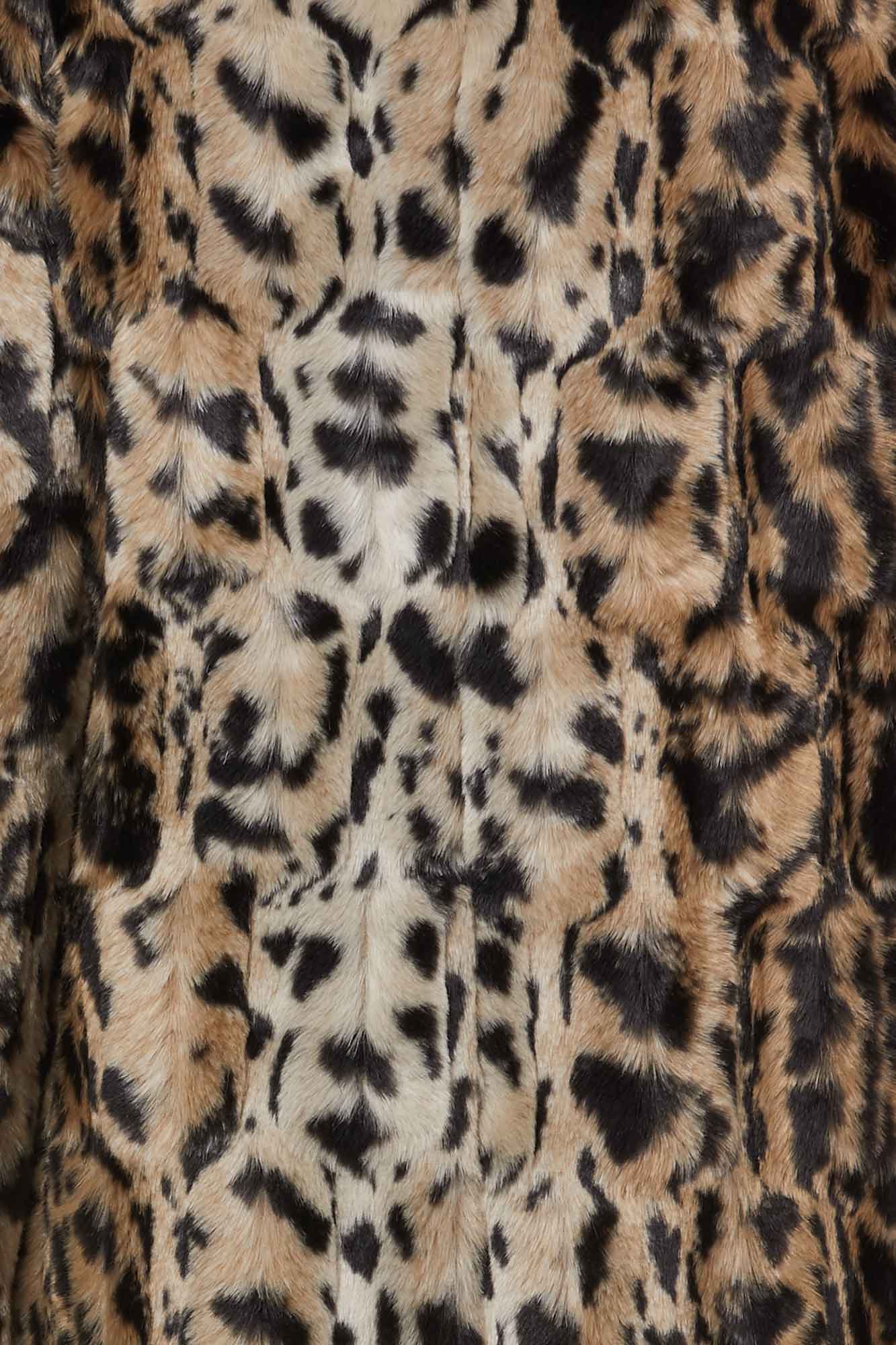 Unreal Fur faux fur leopard print coat (XS) brand shops new!