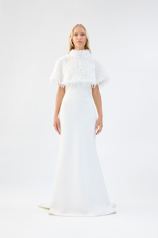 White Wedding Capelet