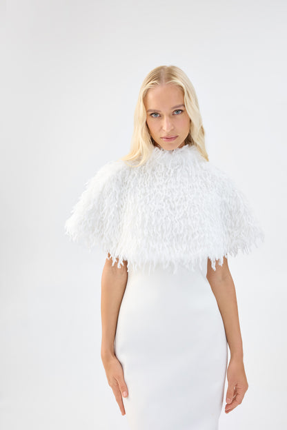 White Wedding Capelet