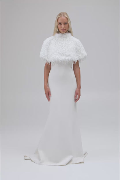 White Wedding Capelet